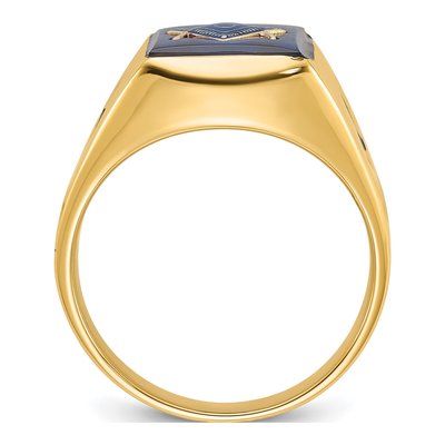 Men's 14K Yellow Gold Masonic Ring – view 2