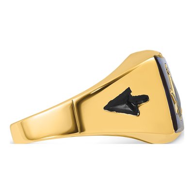 Men's 14K Yellow Gold Masonic Ring – view 7