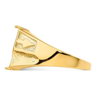 Men's 14K Yellow Gold Masonic Ring Mounting – view 3