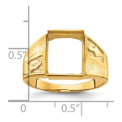 Men's 14K Yellow Gold Masonic Ring Mounting – view 6