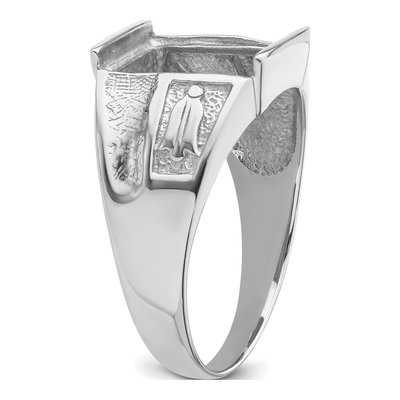 Men's 14K White Gold Masonic Ring Mounting – view 8