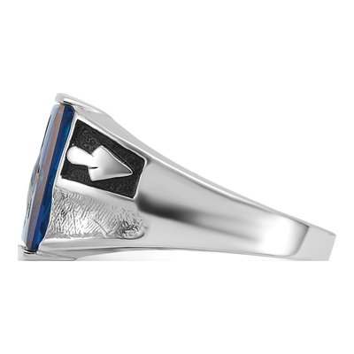 Men's 14K White Gold Textured Ring – view 4