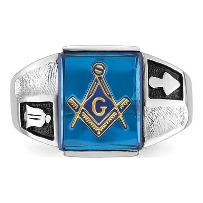 Men's 14K White Gold Textured Ring – view 5