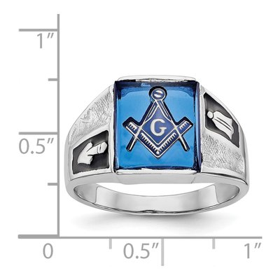 Men's 14K White Gold Textured Ring – view 7