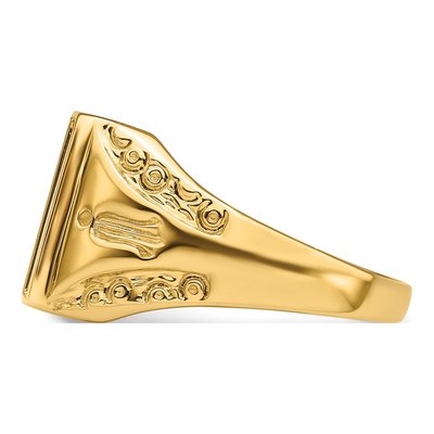Men's 14K Yellow Gold Masonic Ring Mounting – view 4