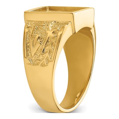 Men's 14K Yellow Gold Masonic Ring Mounting – view 6