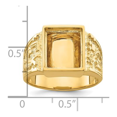 Men's 14K Yellow Gold Masonic Ring Mounting – view 7