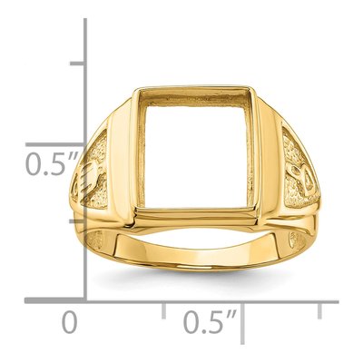 Men's 14K Yellow Gold Masonic Ring Mounting – view 8