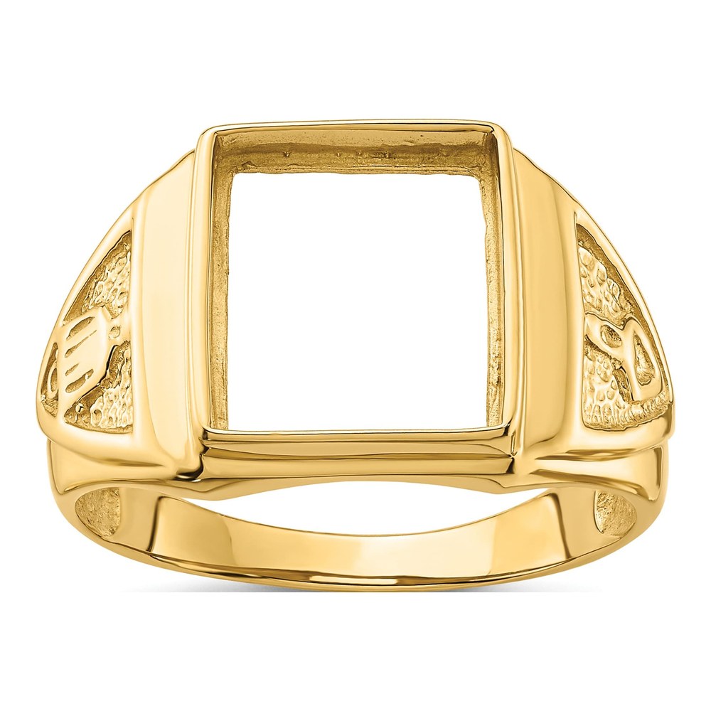 Men's 14K Yellow Gold Masonic Ring Mounting