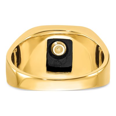 Men's 14K Yellow Gold Onyx Masonic Ring Mounting – view 7