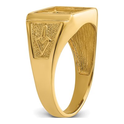 Men's 14K Yellow Gold Masonic Ring Mounting – view 7