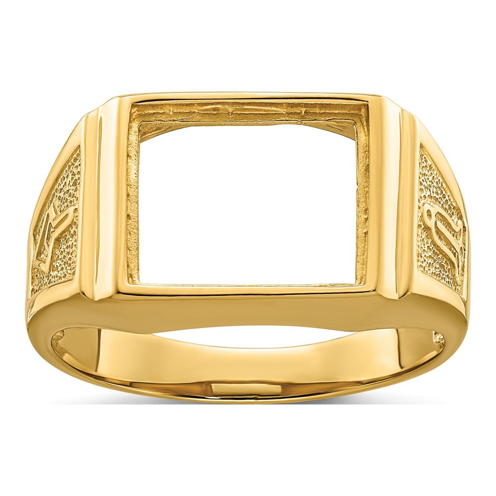 Men's 14K Yellow Gold Masonic Ring Mounting