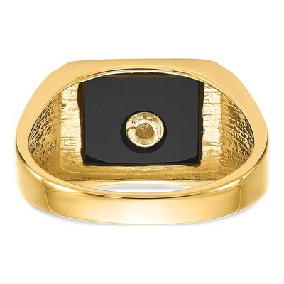 Men's 14K Yellow Gold Onyx Masonic Ring – view 6