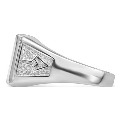 Men's 14K White Gold Masonic Ring Mounting – view 5