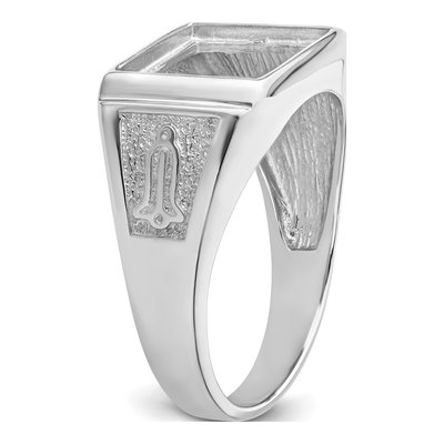 Men's 14K White Gold Masonic Ring Mounting – view 7