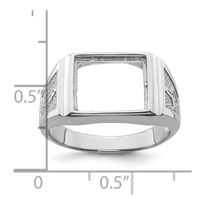 Men's 14K White Gold Masonic Ring Mounting – view 8
