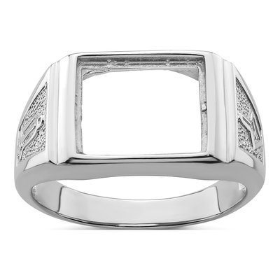 Men's 14K White Gold Masonic Ring Mounting