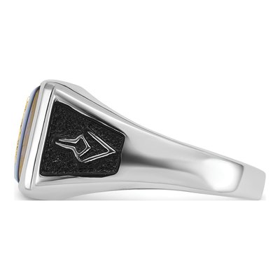 Men's 14K White Gold Masonic Ring – view 4