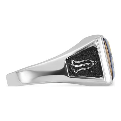 Men's 14K White Gold Masonic Ring – view 8