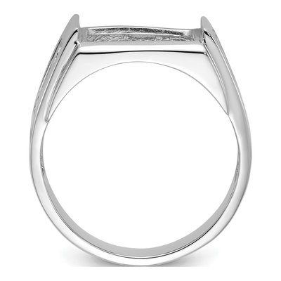 Men's 14K White Gold Masonic Ring Mounting – view 2