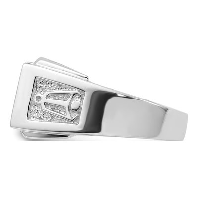 Men's 14K White Gold Masonic Ring Mounting – view 3