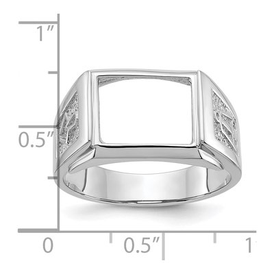 Men's 14K White Gold Masonic Ring Mounting – view 5