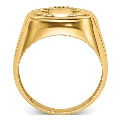 Men's 14K Yellow Gold Claddagh Ring Mounting – view 3