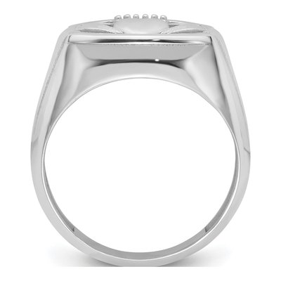 Men's 14K White Gold Claddagh Ring Mounting – view 3