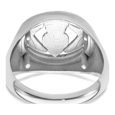 Men's 14K White Gold Claddagh Ring Mounting – view 4