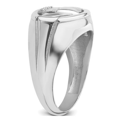 Men's 14K White Gold Claddagh Ring Mounting – view 5
