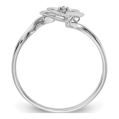 14K White Gold Diamond Heart Ring – view 2