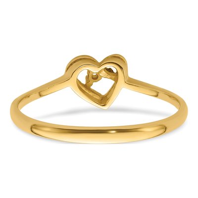 14K Yellow Gold Heart Ring Mounting – view 4