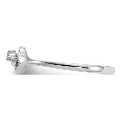 14K White Gold Diamond Heart Ring – view 4