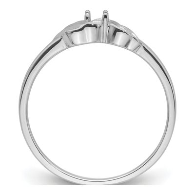 14K White Gold Diamond Ring Mounting – view 3