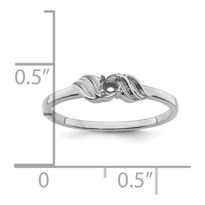 14K White Gold Diamond Ring Mounting – view 6