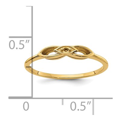 14K Yellow Gold Diamond Ring Mounting – view 6