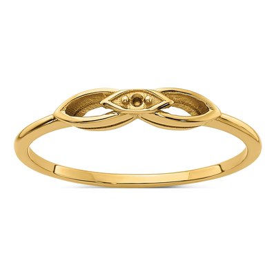 14K Yellow Gold Diamond Ring Mounting