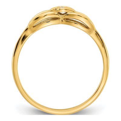 14K Yellow Gold Diamond Ring – view 2
