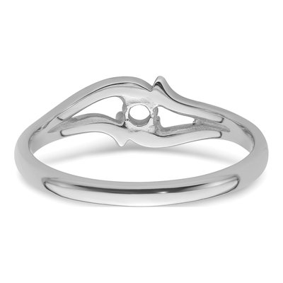 14K White Gold Ring Mounting – view 5
