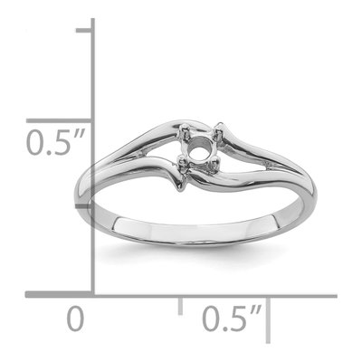 14K White Gold Ring Mounting – view 7