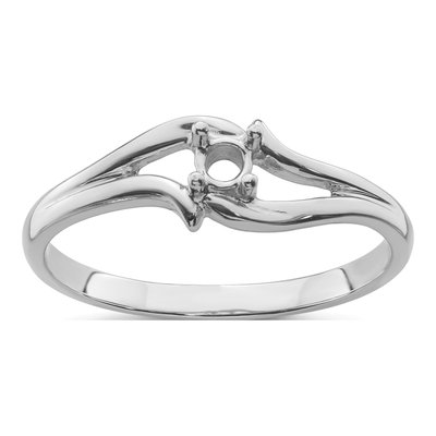 14K White Gold Ring Mounting