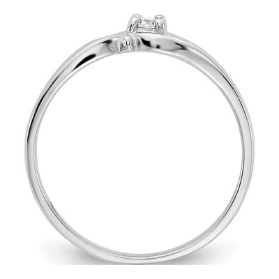 14K White Gold 1/20 ct tw Diamond Solitaire Ring – view 3