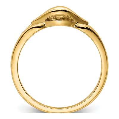 14K Yellow Gold Twisted Diamond Ring Mounting – view 3