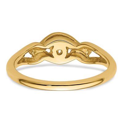 14K Yellow Gold Twisted Diamond Ring Mounting – view 4