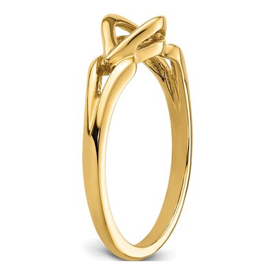 14K Yellow Gold Twisted Diamond Ring Mounting – view 5