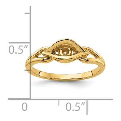 14K Yellow Gold Twisted Diamond Ring Mounting – view 6