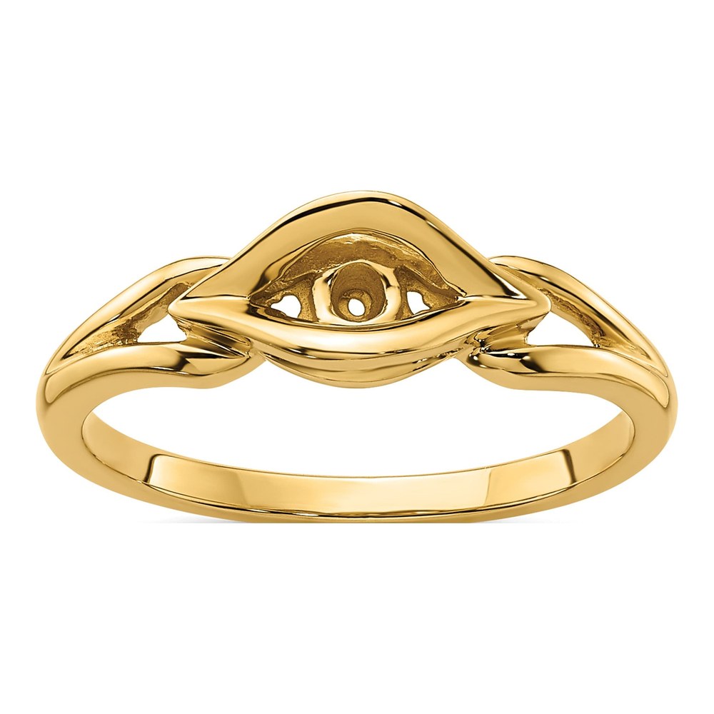 14K Yellow Gold Twisted Diamond Ring Mounting