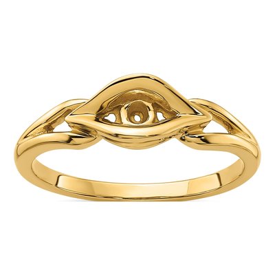14K Yellow Gold Twisted Diamond Ring Mounting