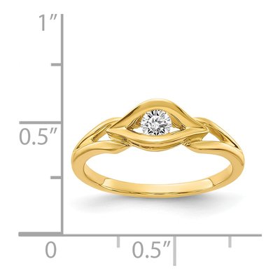 14K Yellow Gold 1/8 ct tw Diamond Channel Ring – view 3