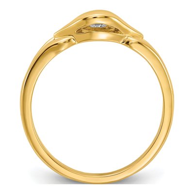 14K Yellow Gold 1/8 ct tw Diamond Channel Ring – view 2